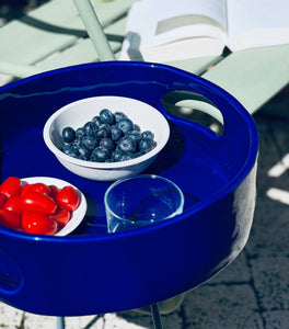 Plateau Rond Bleu Marine