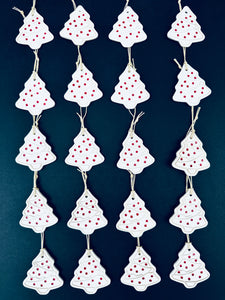 Boîte de 4 pendentifs Sapin pour sapin de Noël