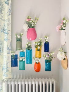 Vase Mural Bleu Marine Arrondie