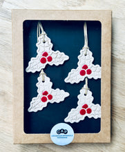 Charger l&#39;image dans la galerie, Boîte de 4 pendentifs Houx pour sapin de Noël
