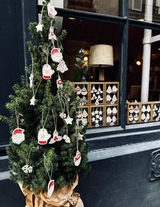 Boîte de 4 pendentifs Houx pour sapin de Noël