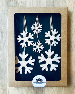 Boîte de 6 pendentifs Flocons pour sapin de Noël