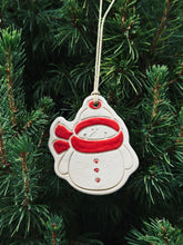 Charger l&#39;image dans la galerie, Boîte de 4 pendentifs Bonhomme de neige pour sapin de Noël
