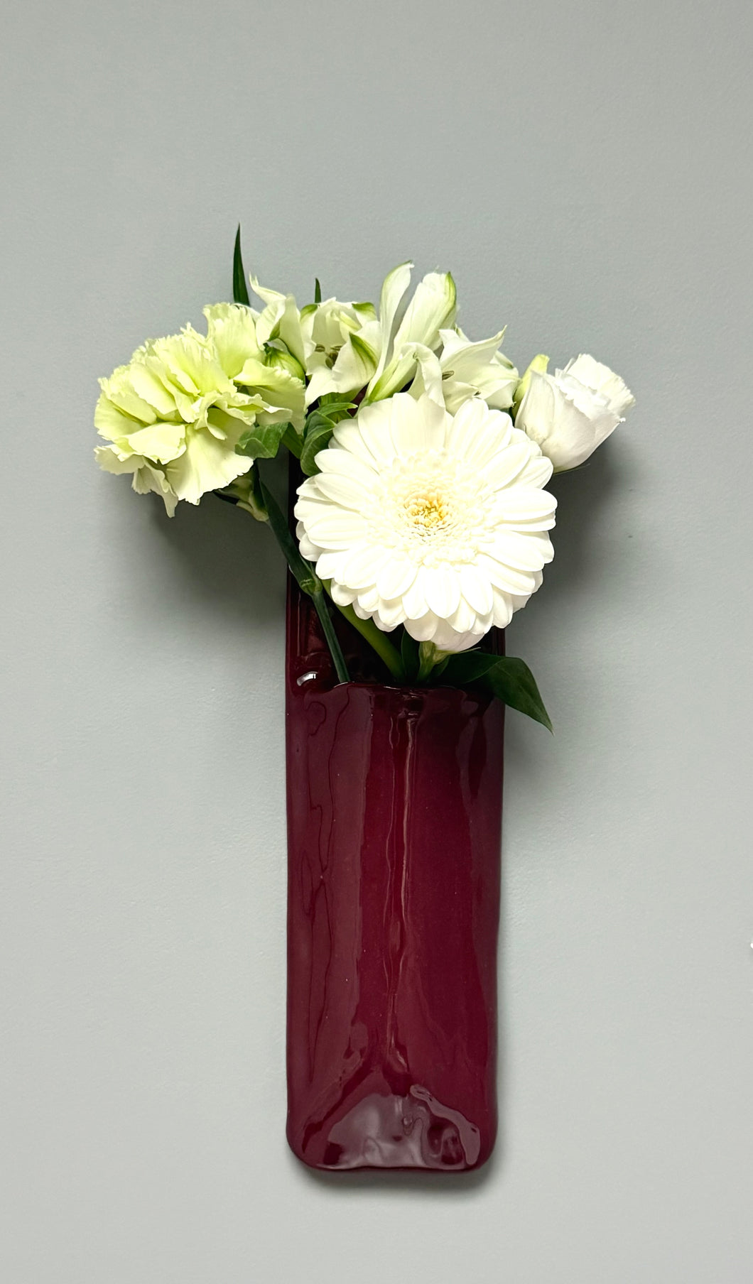 Long Vase Mural Aubergine