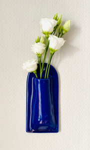 Vase Mural Bleu Marine Arrondie