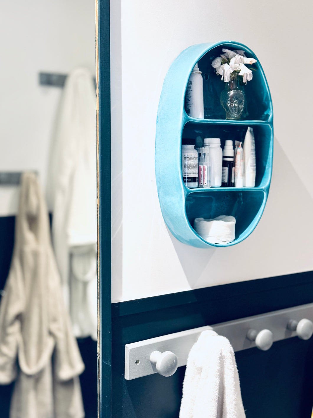 Étagère Faïence Émaillée Turquoise brillant
