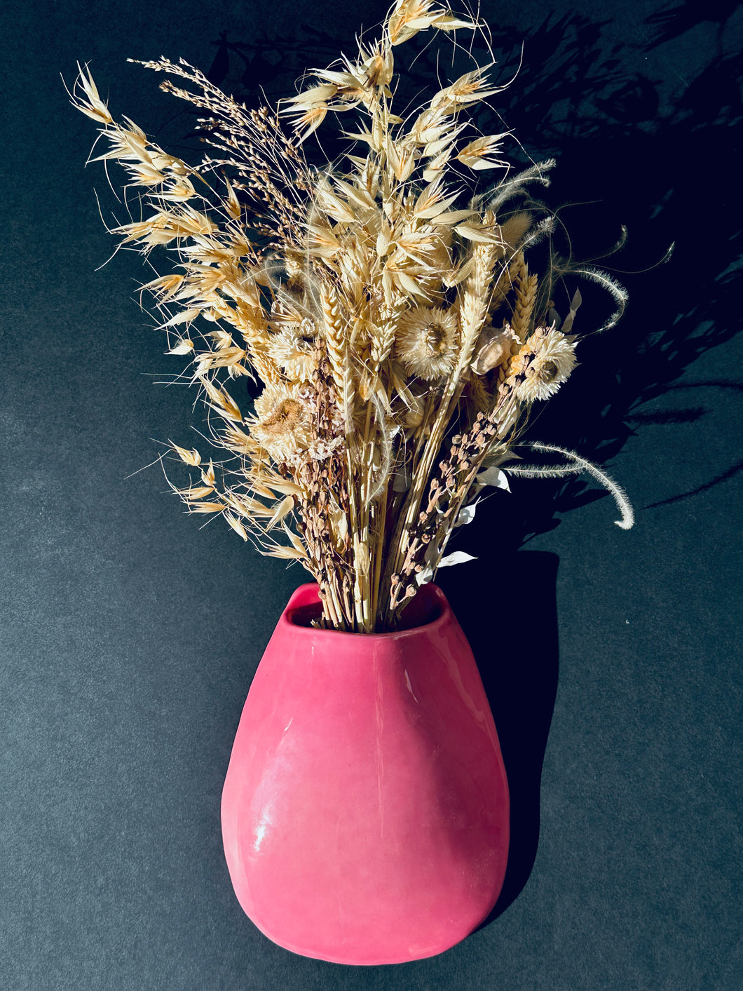 VASE SUSPENDU ROSE BONBON