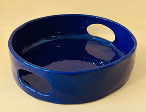 Plateau Rond Bleu Marine