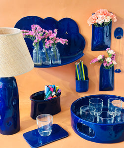 Plateau Rond Bleu Marine