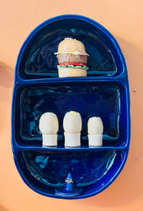 Étagère Faïence Émail bleu marine brillant