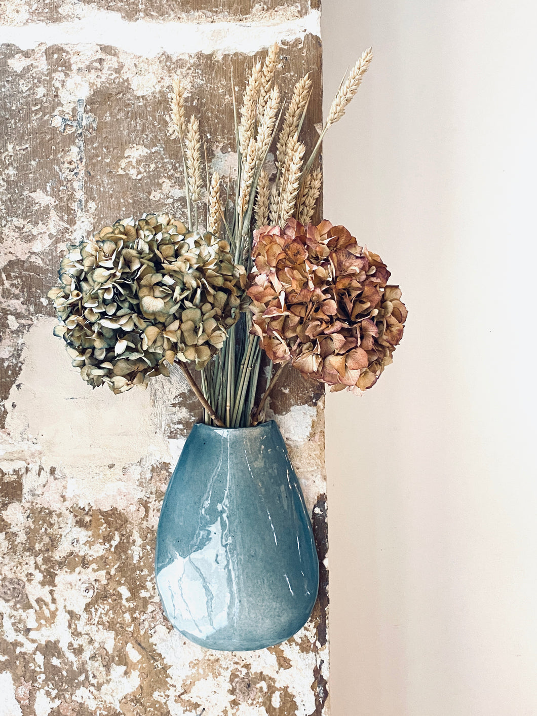 VASE SUSPENDU BLEU BRILLANT