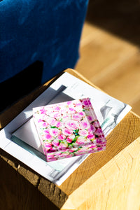 Bloc Plexi 10x10 cm - ROSES