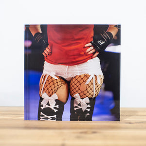 Bloc Plexi 10x10 cm - ROLER DERBY JARRETELLE