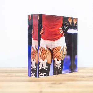 Bloc Plexi 10x10 cm - ROLER DERBY JARRETELLE
