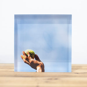 Bloc Plexi 10x10 cm - BALLE ROLAND GARROS -